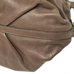 Bvlgari Dark Beige Leather Chandra Hobo