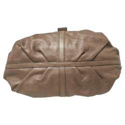 Bvlgari Dark Beige Leather Chandra Hobo