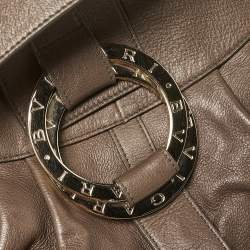 Bvlgari Dark Beige Leather Chandra Hobo