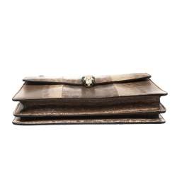 Bvlgari Beige/Brown Karung Medium Serpenti Forever Flap Shoulder Bag