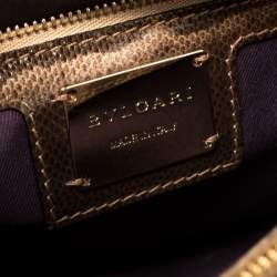 Bvlgari Beige/Brown Karung Medium Serpenti Forever Flap Shoulder Bag