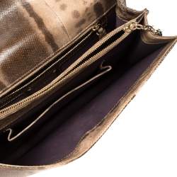 Bvlgari Beige/Brown Karung Medium Serpenti Forever Flap Shoulder Bag