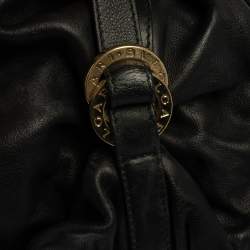 Pre Owned Bvlgari Black Leather Chandra Hobo