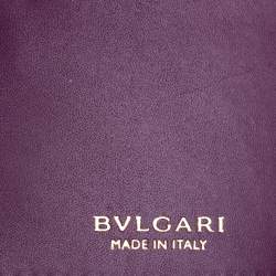 Pre Owned Bvlgari Orange Leather Serpenti Forever Card Holder