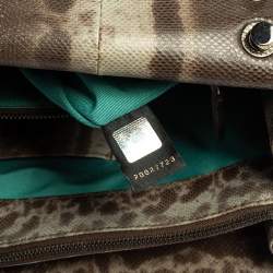 Bvlgari Grey Karung Large Serpenti Forever Shoulder Bag 