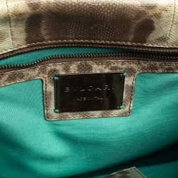 Bvlgari Grey Karung Large Serpenti Forever Shoulder Bag 