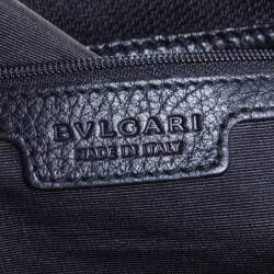 Bvlgari Black Logo Mania Canvas and Leather Boston Duffel Bag