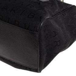Bvlgari Black Logo Mania Canvas and Leather Boston Duffel Bag