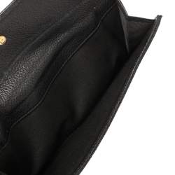 Bvlgari Black Logo Mania Canvas and Leather Flap Continental Wallet