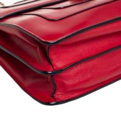 Bvlgari Red Leather Medium Serpenti Forever Shoulder Bag