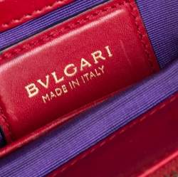 Bvlgari Red Leather Medium Serpenti Forever Shoulder Bag