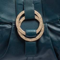 Pre Owned Bvlgari Teal Leather Chandra Hobo