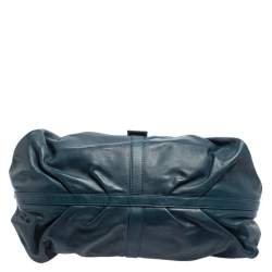 Pre Owned Bvlgari Teal Leather Chandra Hobo