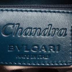 Pre Owned Bvlgari Teal Leather Chandra Hobo