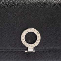 Pre Owned Bvlgari Black Leather Bvlgari Bvlgari Continental Wallet