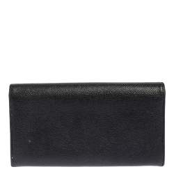 Pre Owned Bvlgari Black Leather Bvlgari Bvlgari Continental Wallet