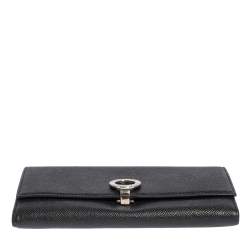 Pre Owned Bvlgari Black Leather Bvlgari Bvlgari Continental Wallet