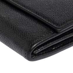 Pre Owned Bvlgari Black Leather Bvlgari Bvlgari Continental Wallet