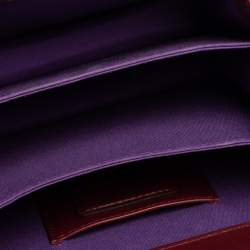 Bvlgari Burgundy Leather Serpenti Forever Top Handle Bag