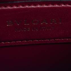 Bvlgari Burgundy Leather Serpenti Forever Top Handle Bag
