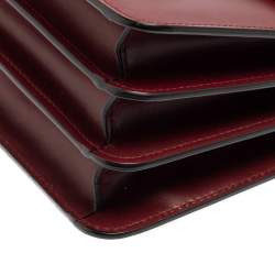 Bvlgari Burgundy Leather Serpenti Forever Top Handle Bag