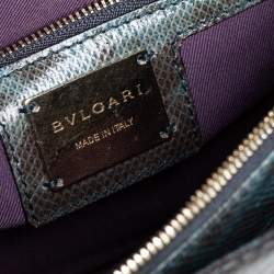 Bvlgari Green Karung Medium Serpenti Forever Shoulder Bag
