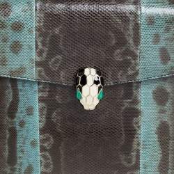 Bvlgari Green Karung Medium Serpenti Forever Shoulder Bag