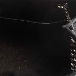 Pre Owned Bvlgari Black Leather Chain Tote