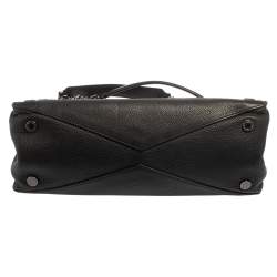 Pre Owned Bvlgari Black Leather Chain Tote