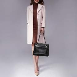 Pre Owned Bvlgari Black Leather Chain Tote