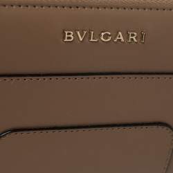 Pre Owned Bvlgari Beige Leather Serpenti Forever Wallet