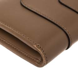 Pre Owned Bvlgari Beige Leather Serpenti Forever Wallet