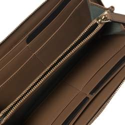 Pre Owned Bvlgari Beige Leather Serpenti Forever Wallet