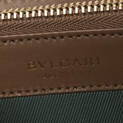 Pre Owned Bvlgari Beige Leather Serpenti Forever Wallet