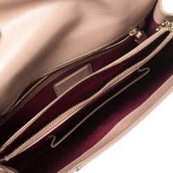 Bvlgari Beige Leather Medium Serpenti Forever Shoulder Bag