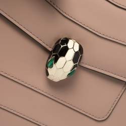Bvlgari Beige Leather Medium Serpenti Forever Shoulder Bag