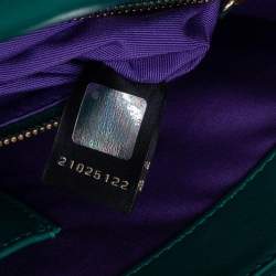 Pre Owned Bvlgari Green Leather Serpenti Forever Flap Shoulder Bag