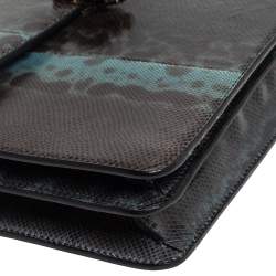 Pre Owned Bvlgari Green Karung Medium Serpenti Forever Shoulder Bag