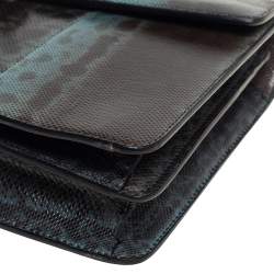 Pre Owned Bvlgari Green Karung Medium Serpenti Forever Shoulder Bag