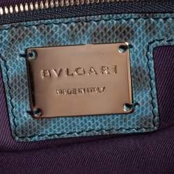 Pre Owned Bvlgari Green Karung Medium Serpenti Forever Shoulder Bag