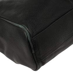 Pre Owned حقيبة  بلغاري مونيت جلد أسود بسلسلة