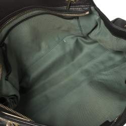 Pre Owned حقيبة  بلغاري مونيت جلد أسود بسلسلة