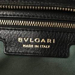 Pre Owned حقيبة  بلغاري مونيت جلد أسود بسلسلة
