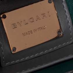 Pre Owned حقيبة كتف بلغاري فوريفر جلد ستينغراى رصاصي متوسطة