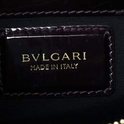 Bvlgari Plum Patent Leather Medium Serpenti Forever Shoulder Bag