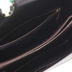 Bvlgari Plum Patent Leather Medium Serpenti Forever Shoulder Bag