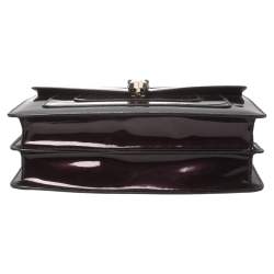 Bvlgari Plum Patent Leather Medium Serpenti Forever Shoulder Bag