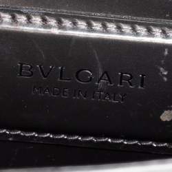 Pre Owned حقيبة كتف بلغاري قلاب فورفر سربنتي جلد ميتالك