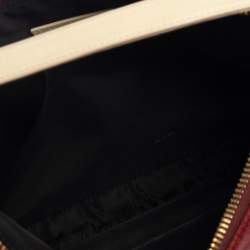 Pre Owned Bvlgari Multicolor Logo Print Fabric and Leather Baguette Shoulder Bag