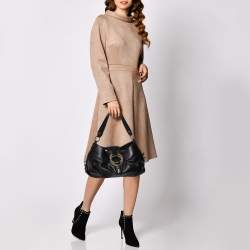 Bvlgari Black Leather Chandra Hobo